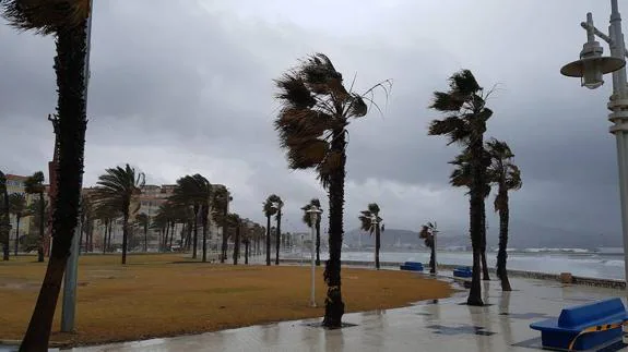 Wind and rain hit the Costa del Sol on Friday.