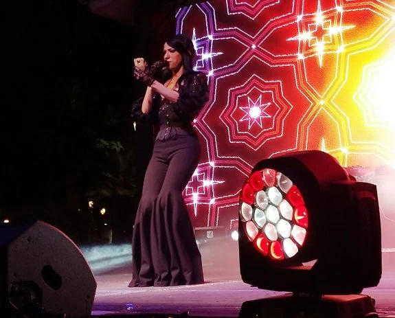 Dana performing at the Pride 2017 in Torremolinos.