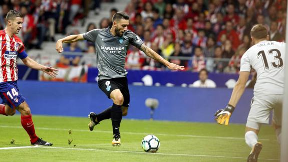 Malaga's best chance fell to Borja Bastón in the first half.