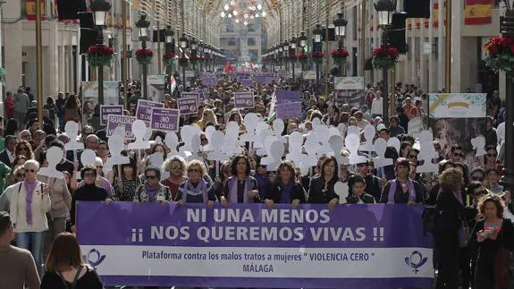 The march in Malaga on Saturday.