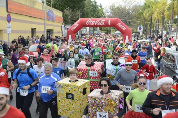 The runners donated 1,000 kilos of food to local charities.