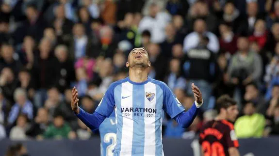 En-Nesyri at La Rosaleda on Saturday.