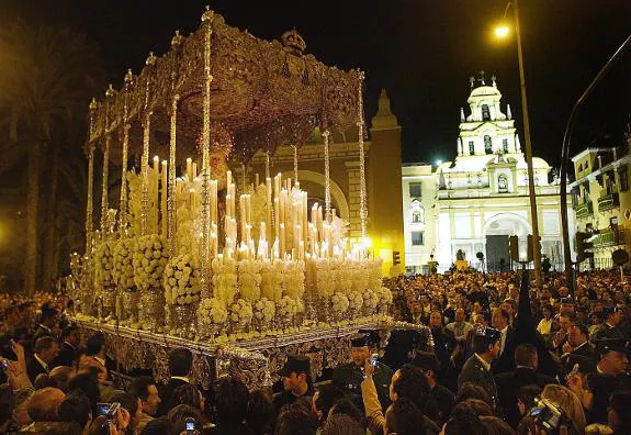 The popular La Macarena procession in Seville during Holy Week.