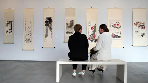 Qi Baishi was accompanied by a Chinese delegation at the launch at the Jorge Rando Museum.