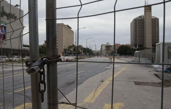 The site of the future metro stop.