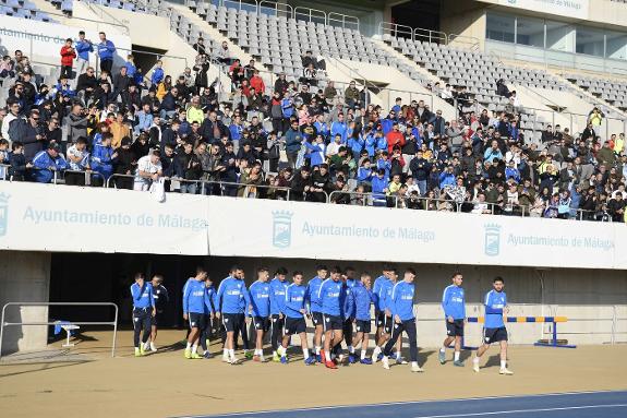 Five hundred fans turned out to see Malaga's open training session on Monday.