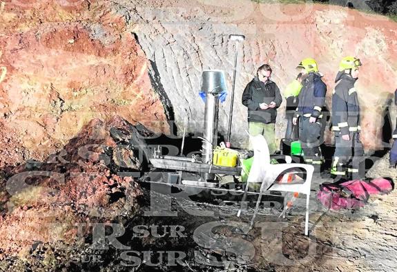 Workers and machinery have been at the site around the clock. 