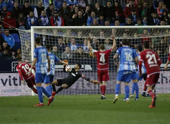 Munir saved the day for Malaga with an 81st-minute save to deny Borja Valle in a one-on-one.