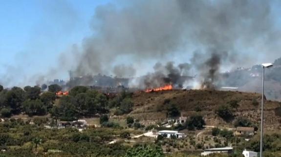 The fire on Cerro San Isidro.