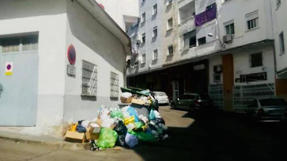 Rubbish piled up in Alhaurín el Grande last week.