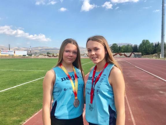 The Hulland sisters take a leap