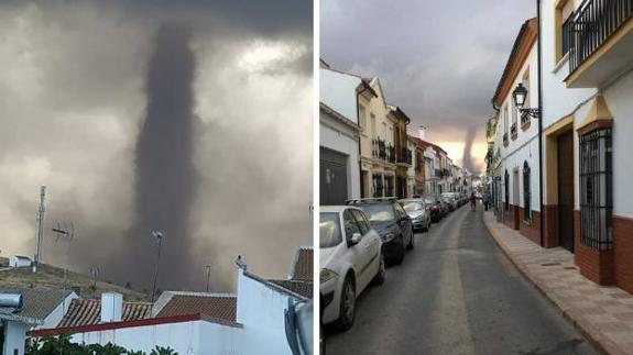 The natural phenomenon  hit Campillos much to the alarm of residents.