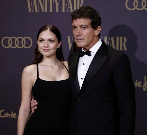 Banderas and his daughter, Stella del Carmen, in Madrid.