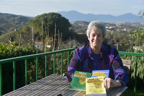 British author Ann Patras, relaxing in her family home in Alhaurín el Grande.
