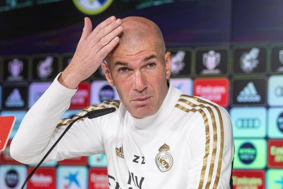 Zidane at a recent press conference.