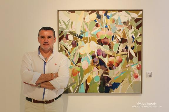 David Sancho with one of his artworks.