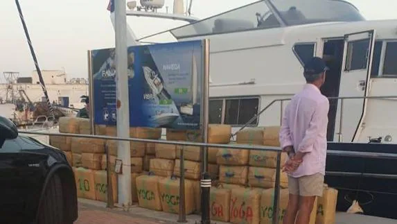 The cargo of drugs found on the yacht.