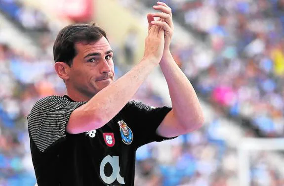 Casillas, during a game with his last club, Porto, in 2018. 
