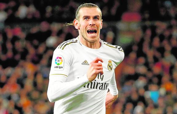Gareth Bale during a league game last year. reuters