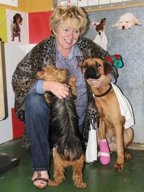 Founder Fabienne Paques at the animal refuge centre in Mijas Costa.