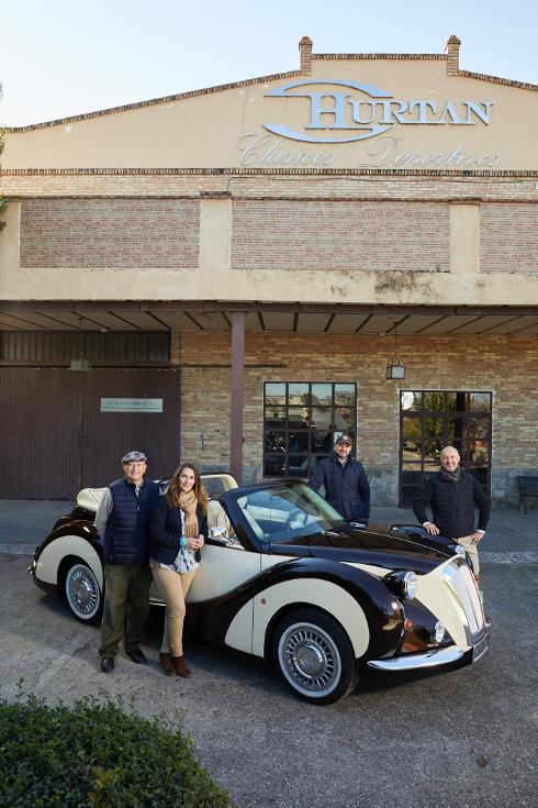 The Hurtado family, outside the Granada factory.