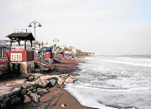 Beaches in Benalmádena are especially vulnerable to storm damage