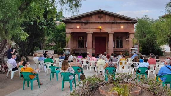 A previous socially distanced event at the cemetery.