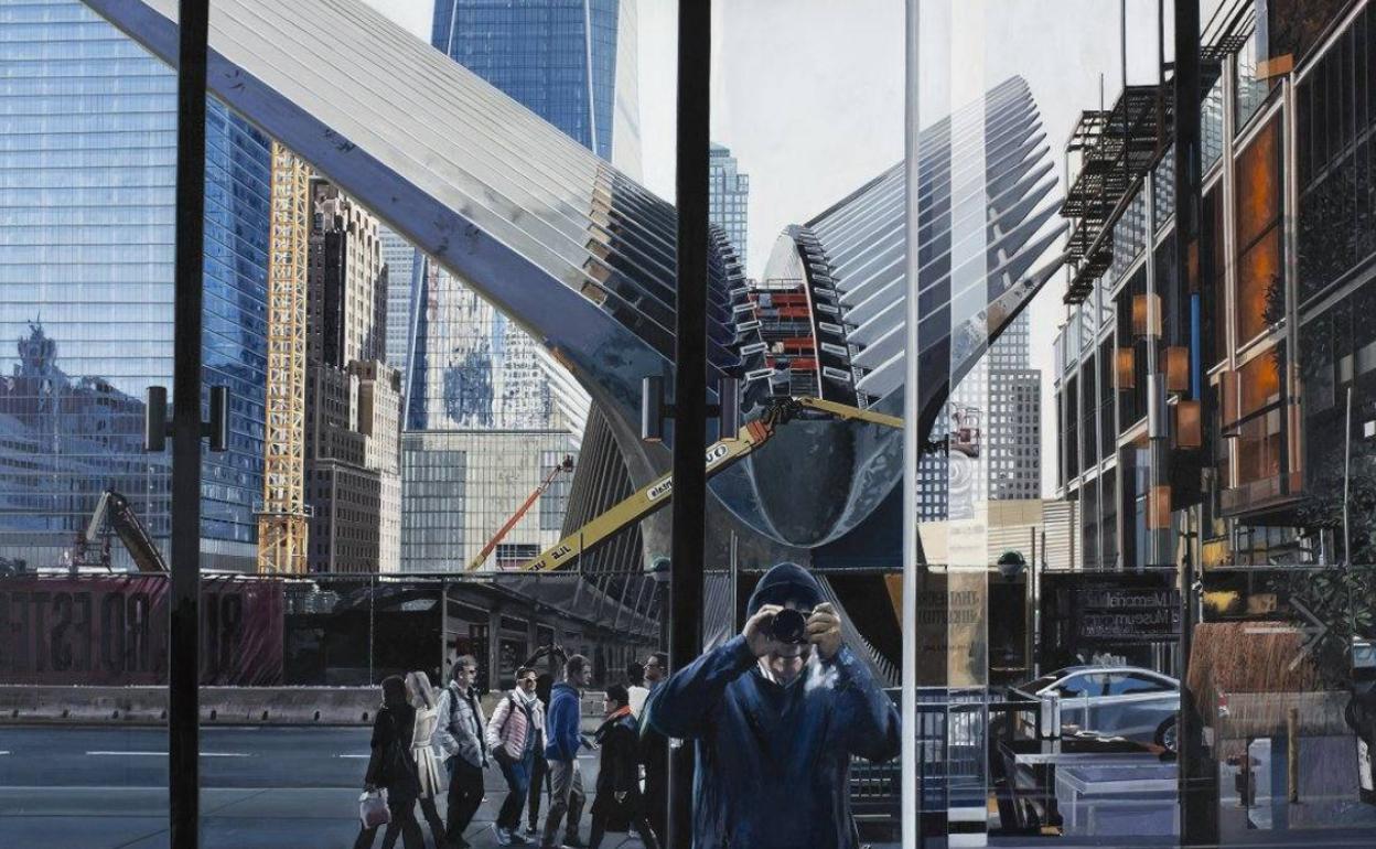 'Autorretrato cerca del Oculus en el World Trade Center' (2017), de Richard Estes. 