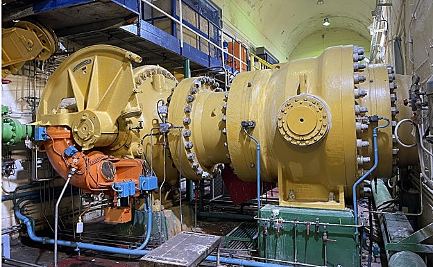 Turbina para extraer agua del Mar de Galilea.