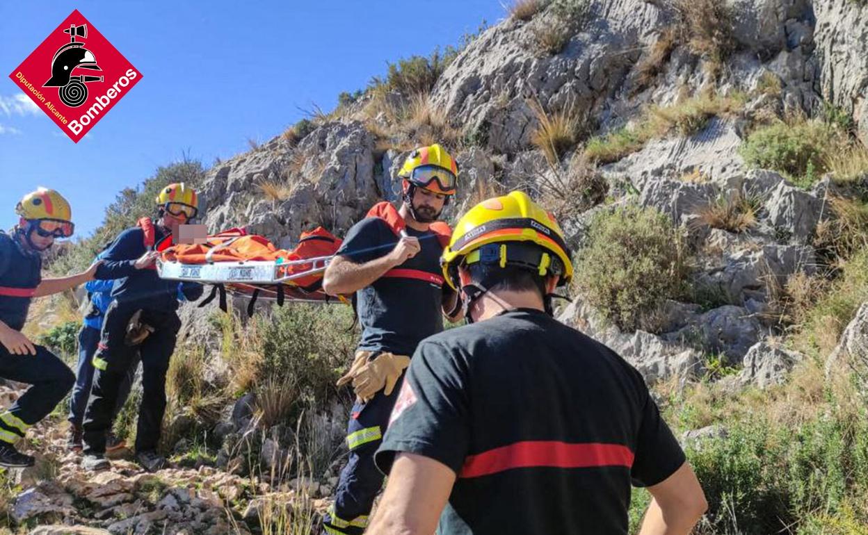 Imagen del rescate en la sierra de Bernia. 