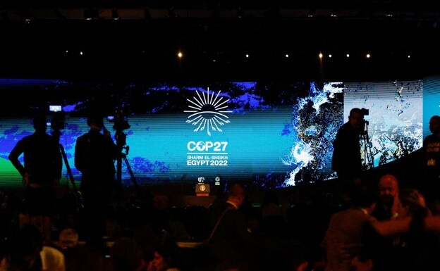 Imagen del plenario principal de la COP27.