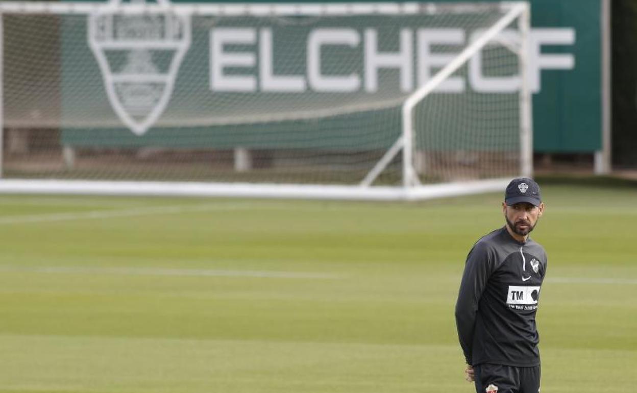 Primer entrenamiento de Pablo Machín en el Elche 