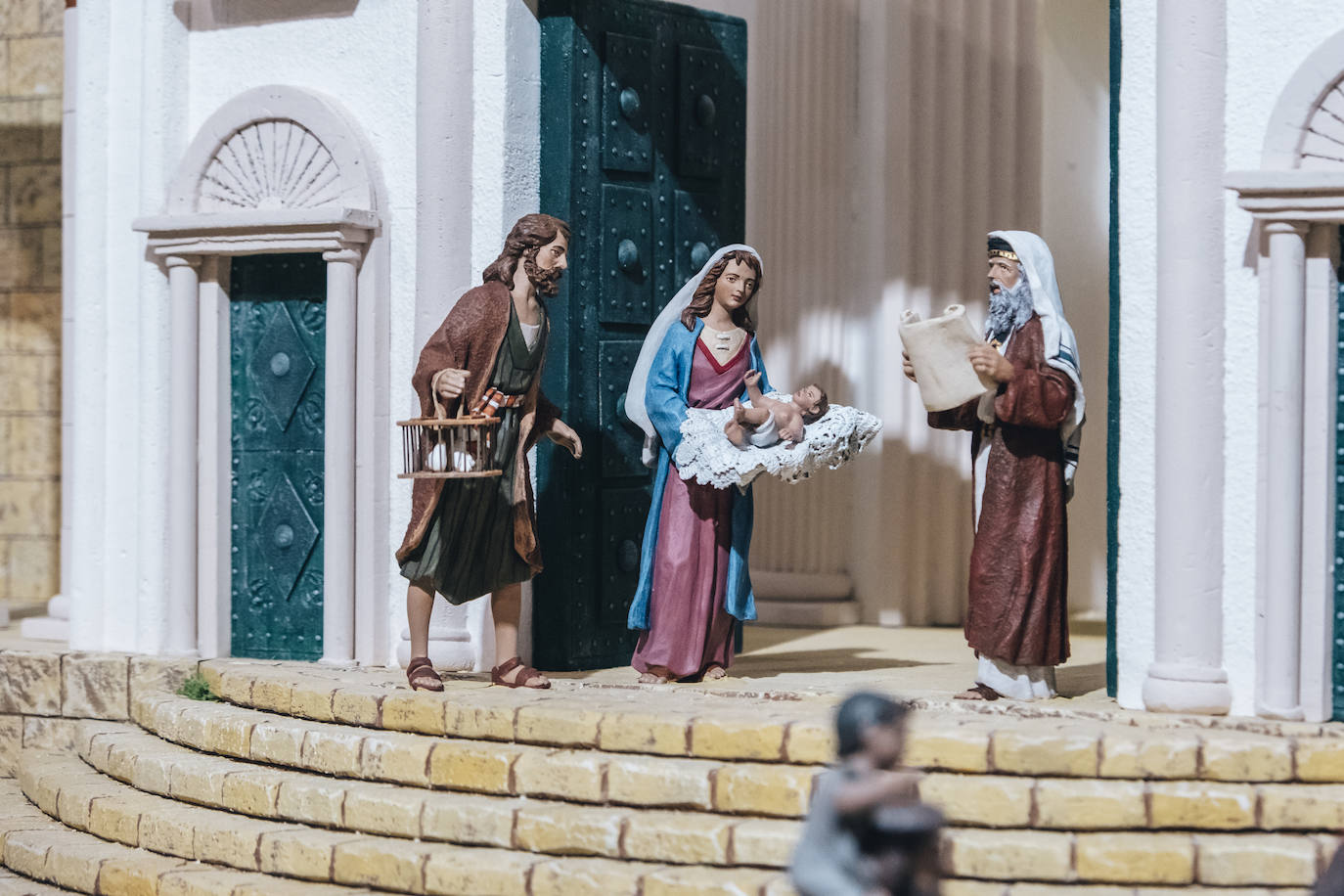Detalle de uno de los belenes presentes en la muestra.
