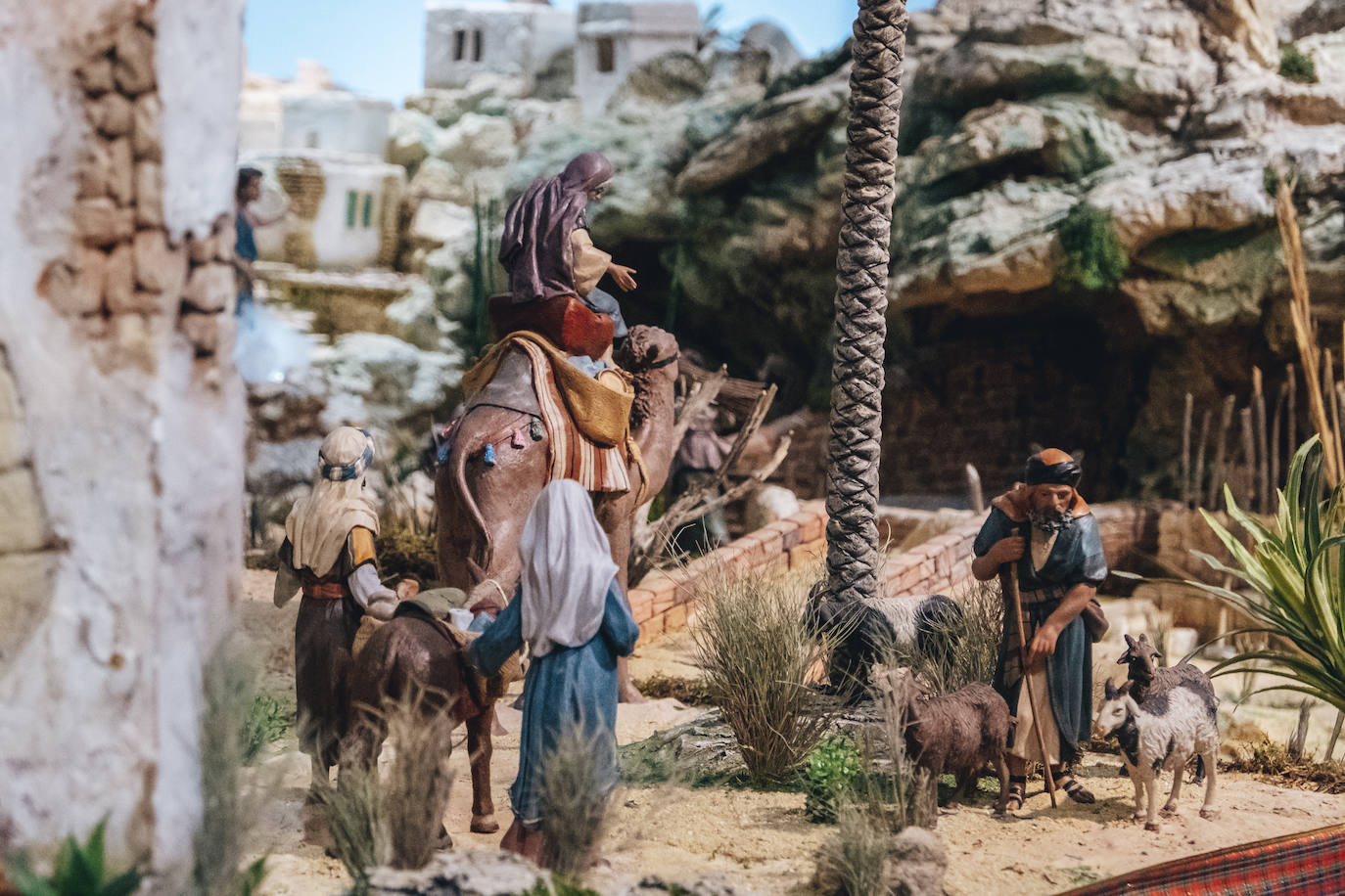 Detalle de uno de los belenes presentes en la muestra.