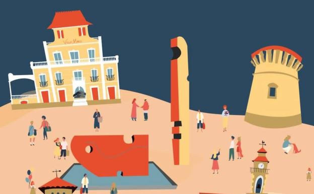 Detalle del cartel navideño de El Campello.