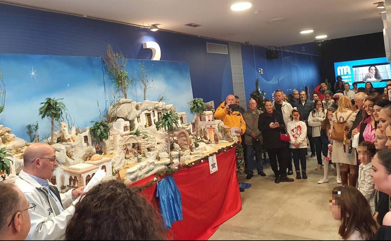 Inauguración del Belén, este domingo, en el Museo de Aguas.