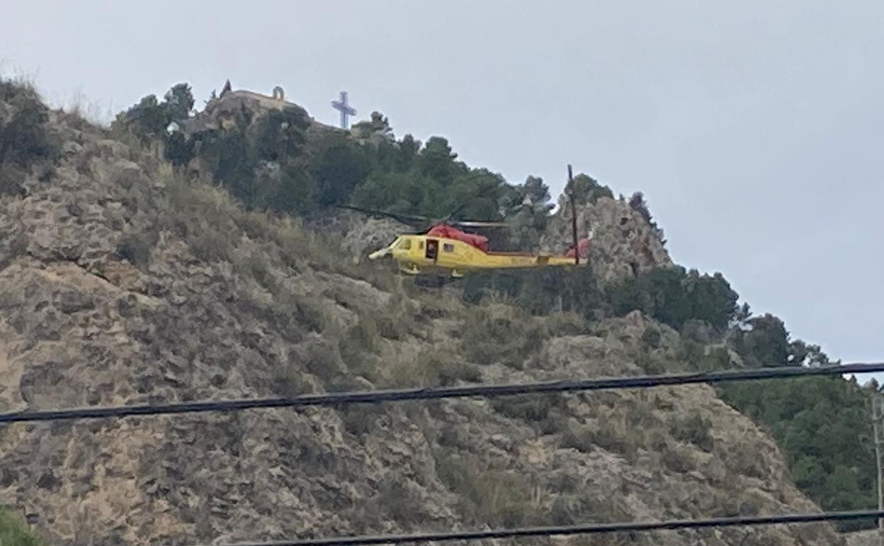 El rescate tubo que realizarse mediante helicóptero 