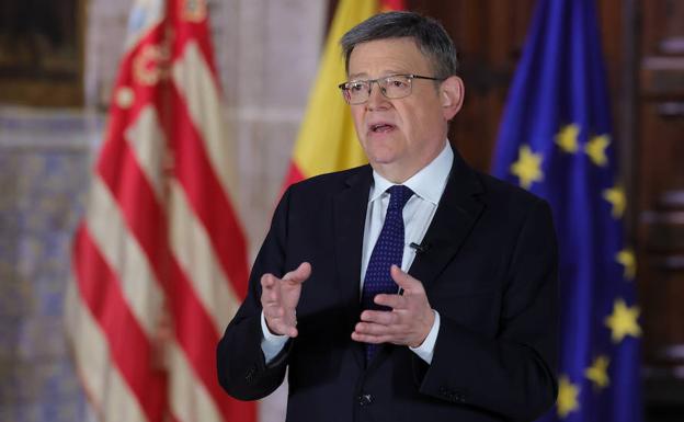 El presidente de la Generalitat, Ximo Puig, durante su discurso de final de año.