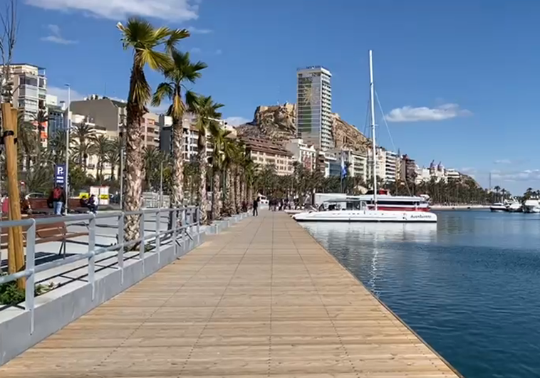 El nuevo paseo a ras de mar de Alicante