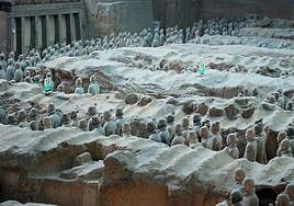 Ejército de terracota en el Mausoleo de Qin Shi Huang.