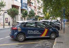 Coche de Policía Nacional en Benalúa.