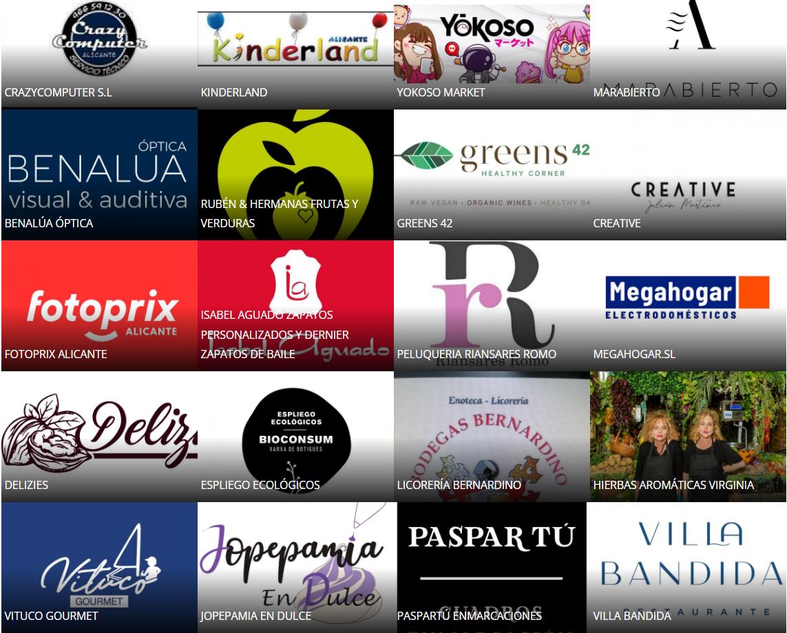 Varios de los comercios participantes en estos premios.