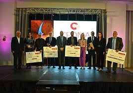 Los premiados en la Noche de la Economía de la Marina Alta que organiza Cedma.