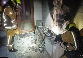 Imagen del interior de la vivienda tras el incendio