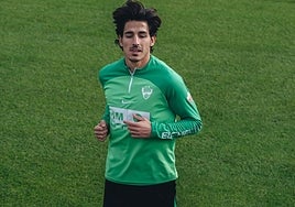 Pere Milla, durante un entrenamiento del Elche