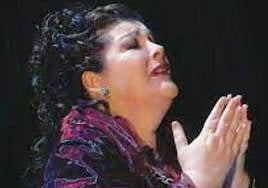 Ana María Sánchez, durante una de sus representaciones.