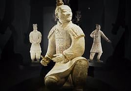 Recreación de la sala del MARQ donde se ubicarán los soldados del Emperador.