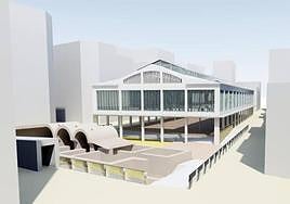 Recreación de la remodelación del Mercado Central de Elche