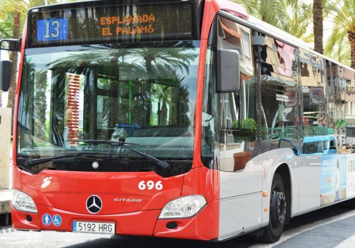 Autobús urbano de Alicante.