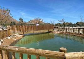 El concejal de Medio Ambiente, Guillermo Cánovas, en la nueva balsa.